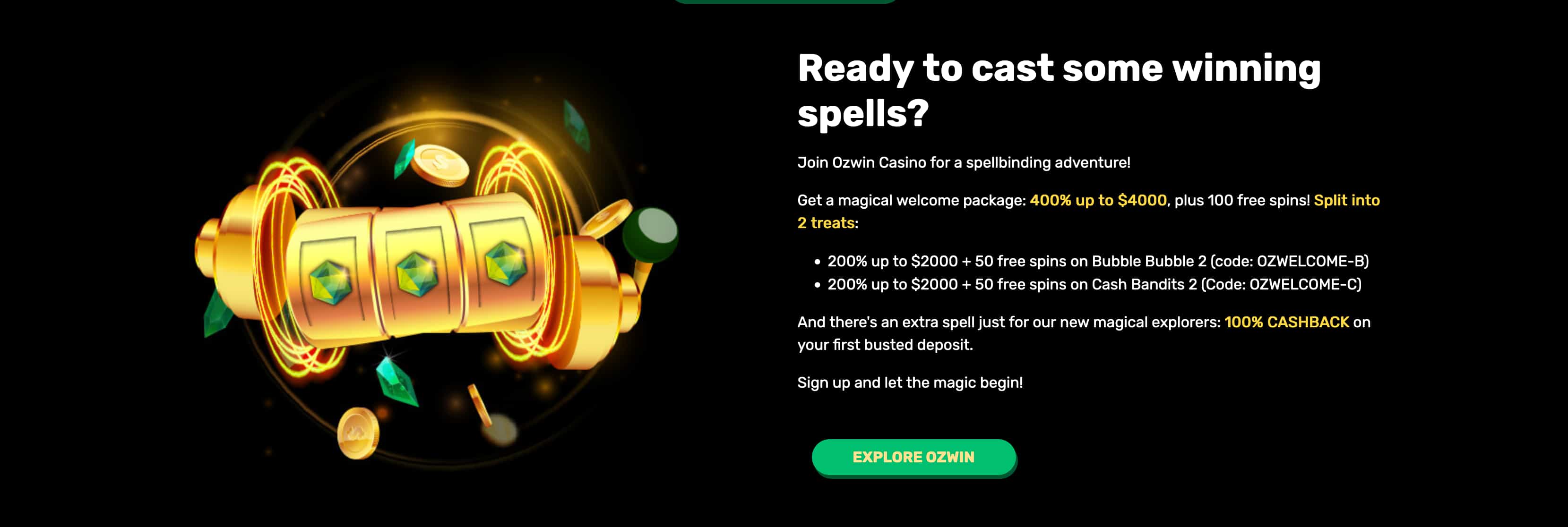 Ozwin Casino Login